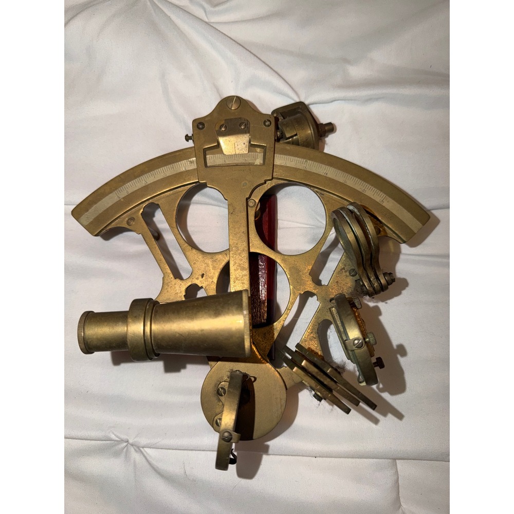 Vintage W.F. Stanley London Brass Nautical Sextant Maritime Navigation Tool